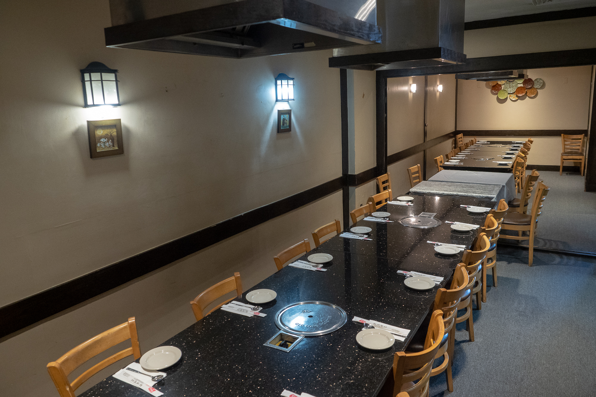 Combined party rooms